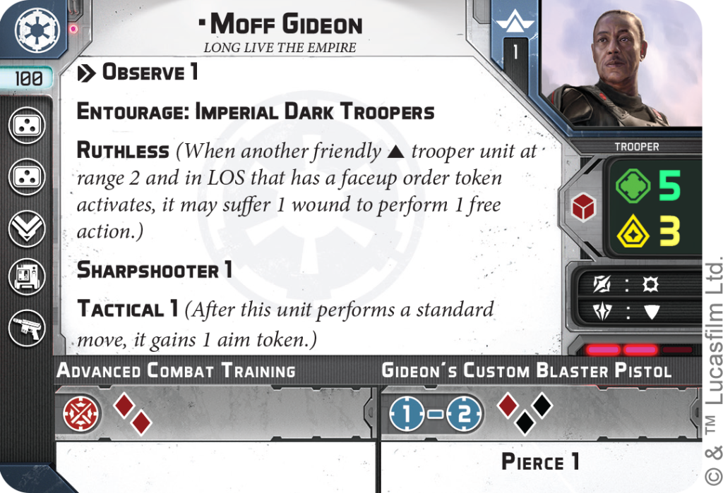 Moff Gideon - Unit Guide 1