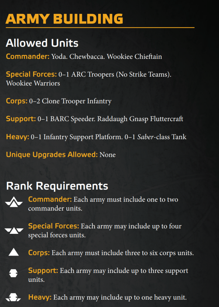 Wookiee Defenders - Battleforce Guide (Legion 2.6) 2