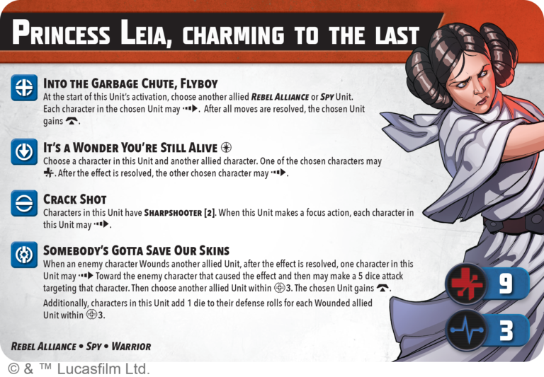 Shatterpoint Unit Guide: Princess Leia, Charming to the Last 2